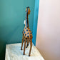 Vintage Leather Giraffe Statue