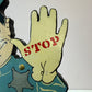 Vintage Folk Art “STOP” Sign Police Officer