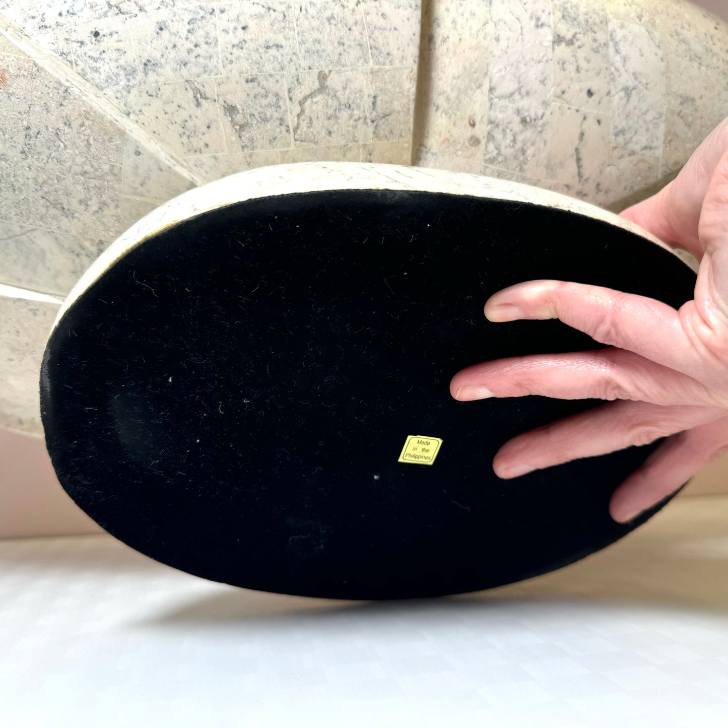 Vintage Large Tessellated Stone Bowl