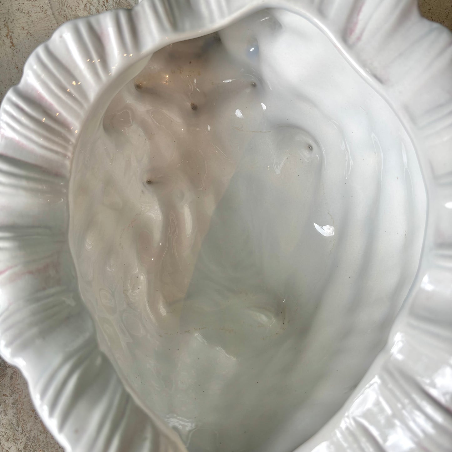 Vintage Ceramic Shell Planter