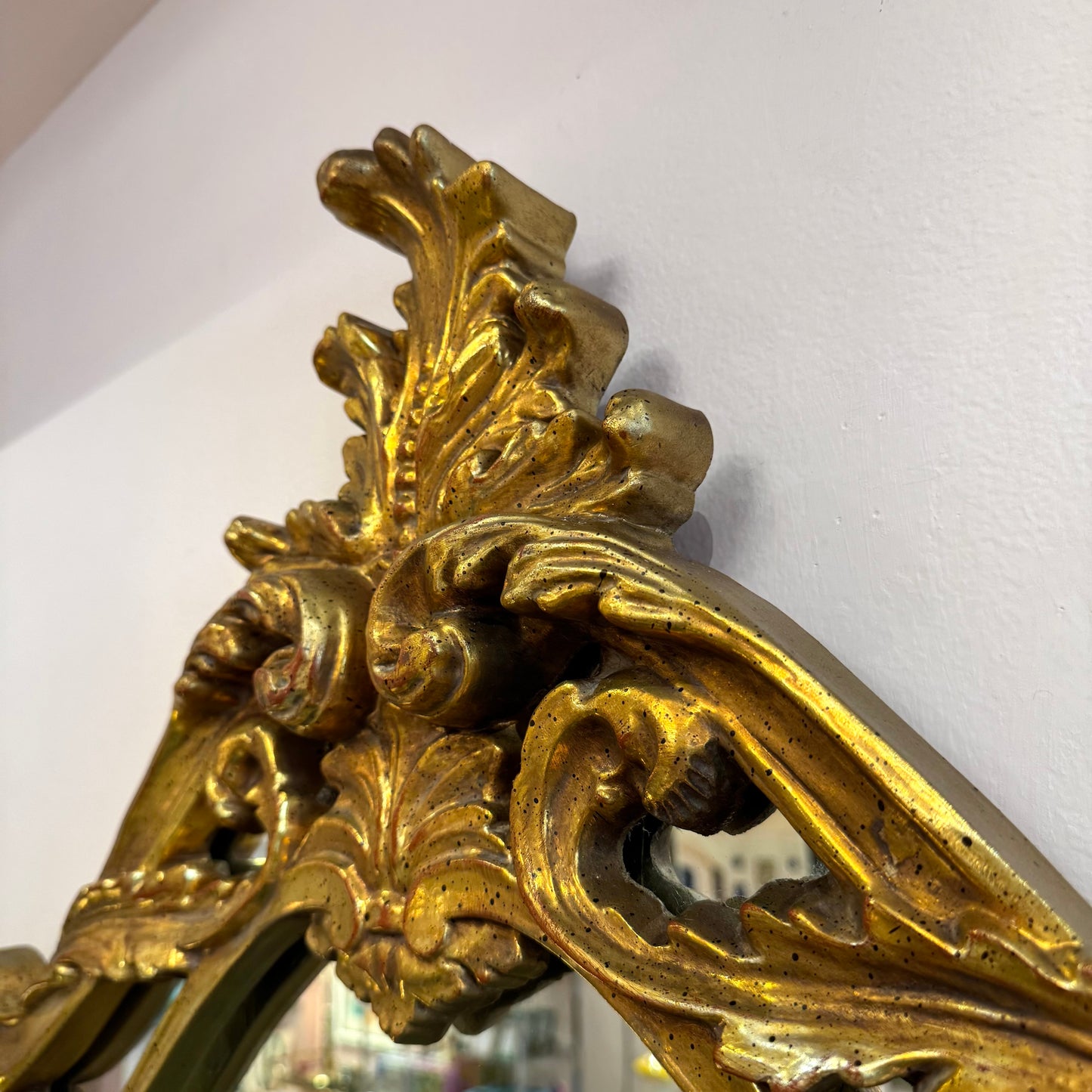 Vintage Large Gold Giltwood Rococo Style Mirror