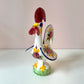 Vintage Portuguese Lucky Rooster Hand Painted Ceramic Figure