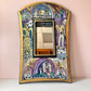 Vintage Hand Painted Whimsical Illustration Art Mirror