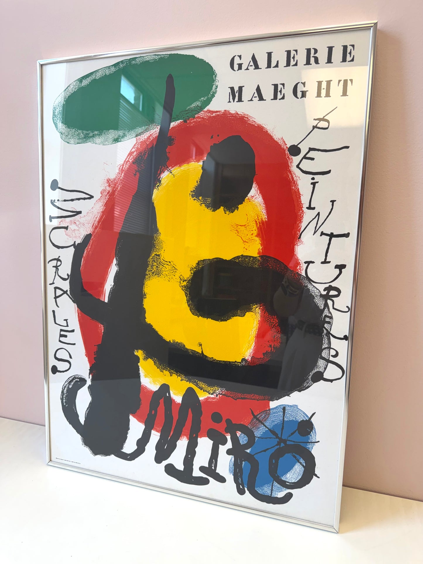 Vintage Joan Miro Galerie Maeght 'Murales Peintures' Lithograph Poster-Framed