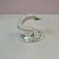 Vintage Baccarat Style Crystal Coiled Snake Figurine Paperweight