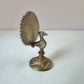 Vintage Small Brass Peacock Figurine