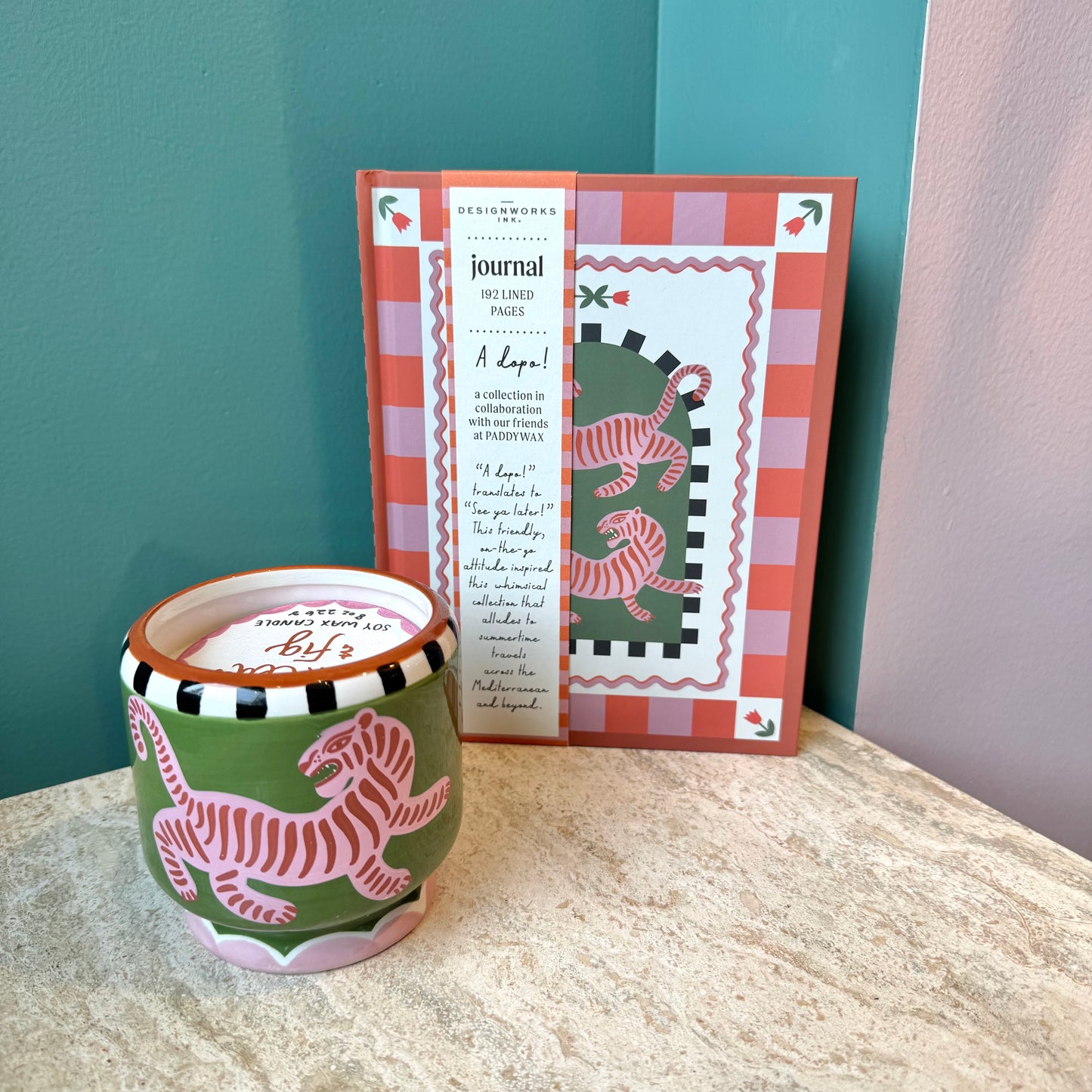 A Dopo Tiger Lined Journal