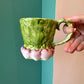 Vintage Set of 4 Ceramic Vegetable Mugs by Fitz & Floyd
