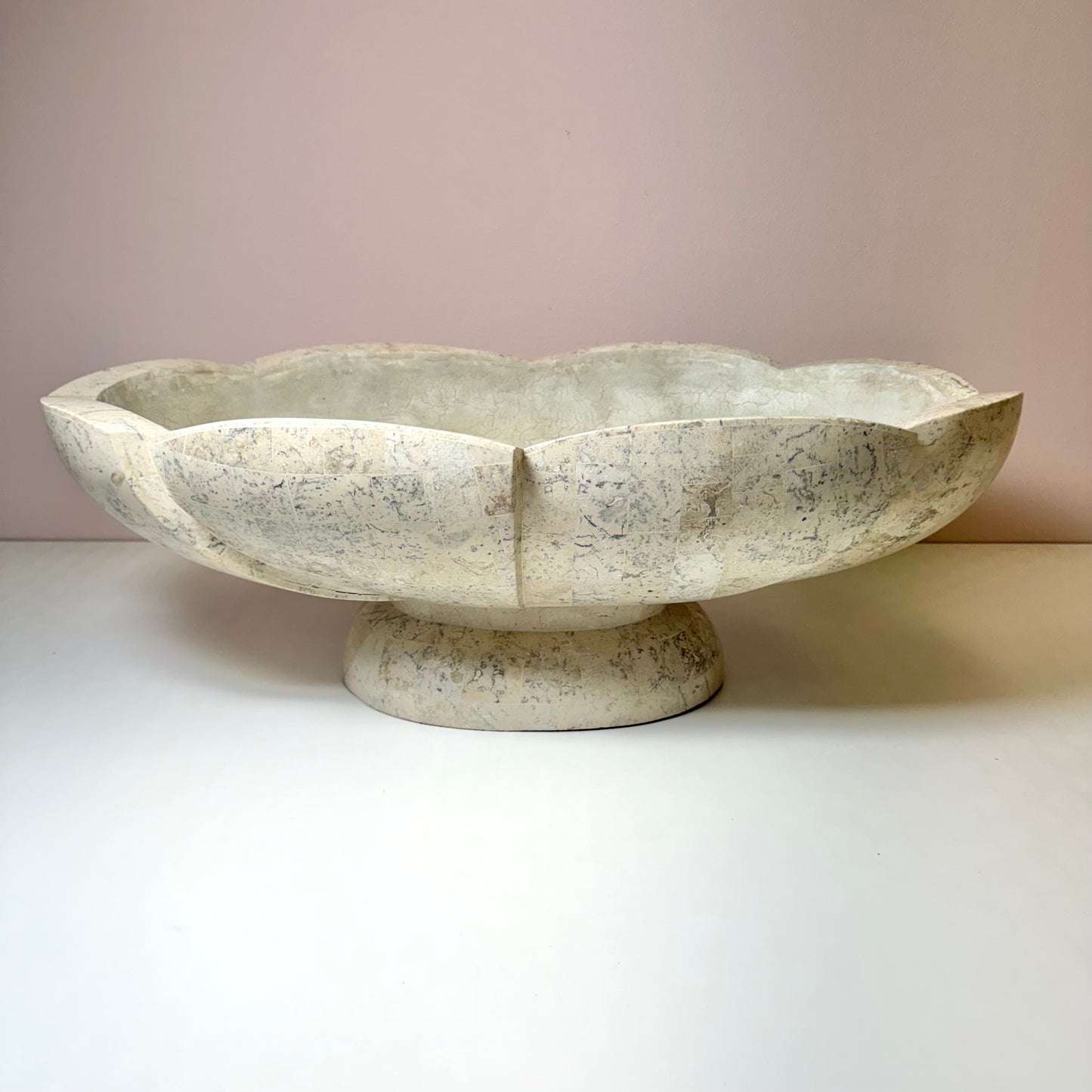 Vintage Large Tessellated Stone Bowl