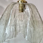 Vintage Mazzega Style Murano Glass Handkerchief Pendant Light Fixture