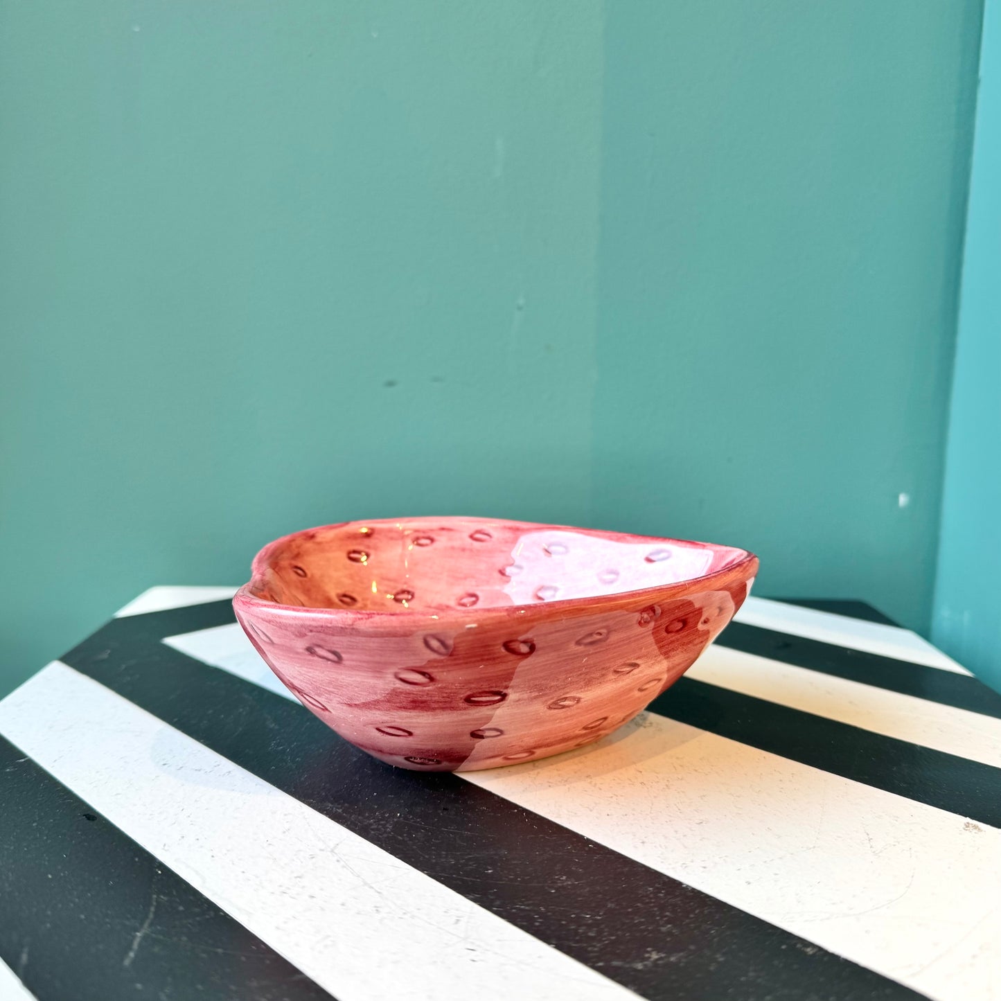 Vintage Ceramic Strawberry Dish by Alcobaca