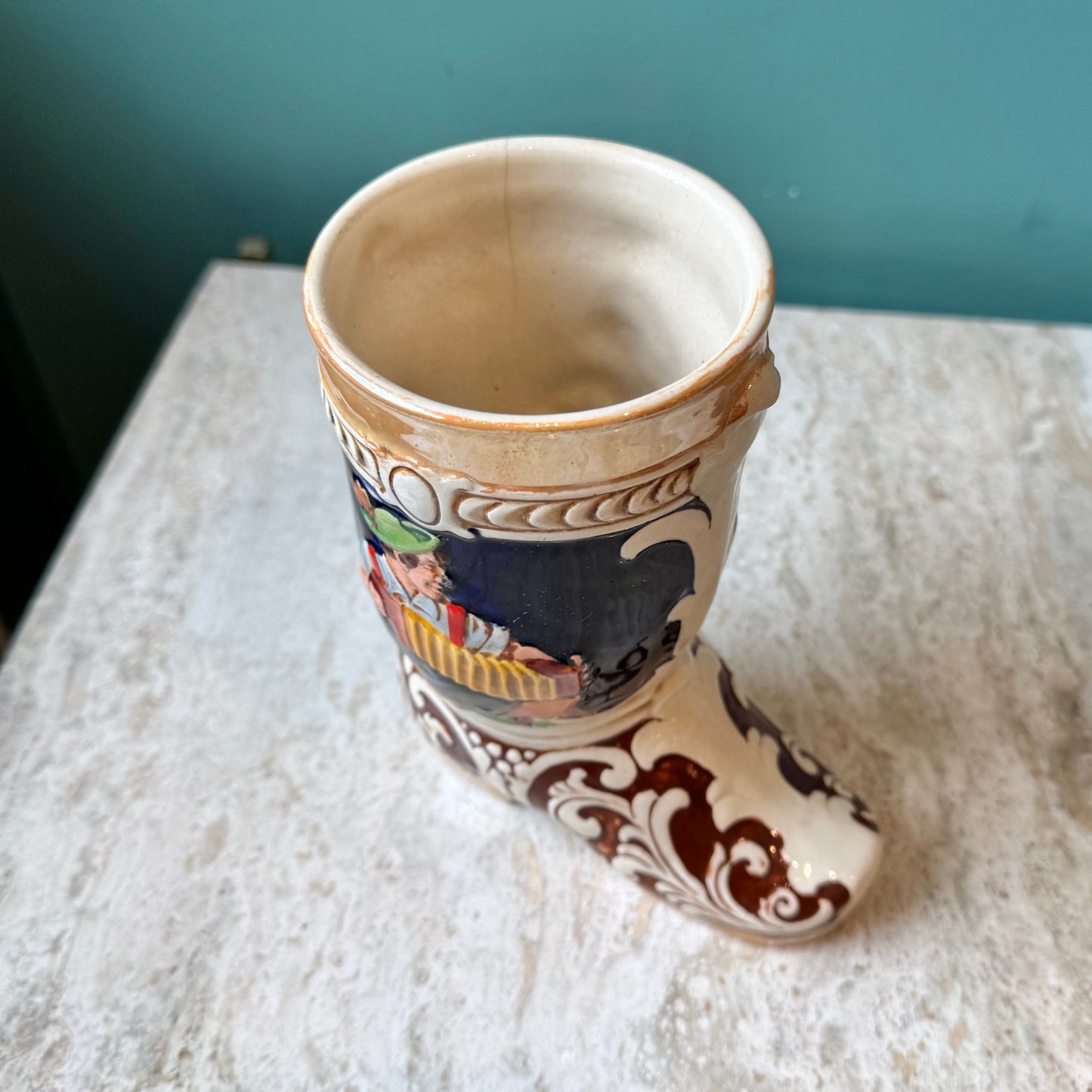 Vintage German Beer Boot Stein/Vase