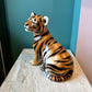 Vintage Italian Porcelain Tiger Cub Statue