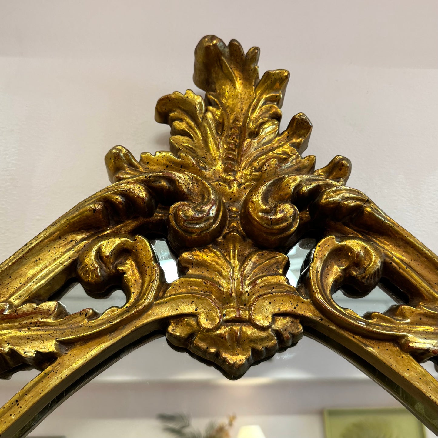 Vintage Large Gold Giltwood Rococo Style Mirror