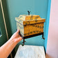 Vintage Hand Painted Berry and Vine Metal Box