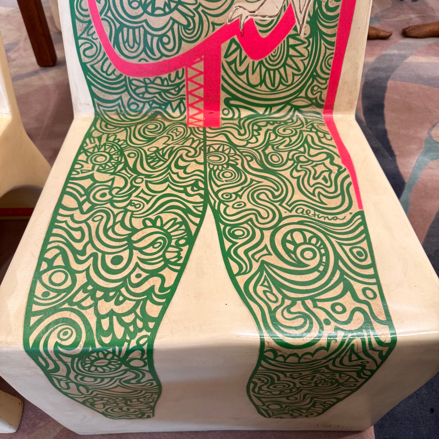 Vintage Pair of Man and Woman Fiberglass "Chairacters" by Altina Schinasi