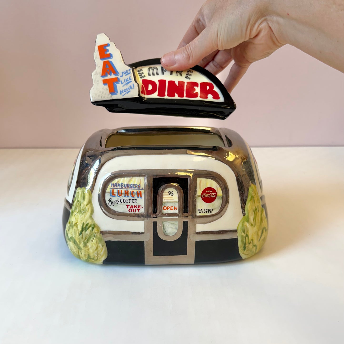 Vintage 1993 Limited Edition Signed Henry Cavanagh "Empire Diner" Cookie Jar