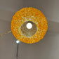 Vintage Orange Acrylic Spun Spaghetti Swag Light