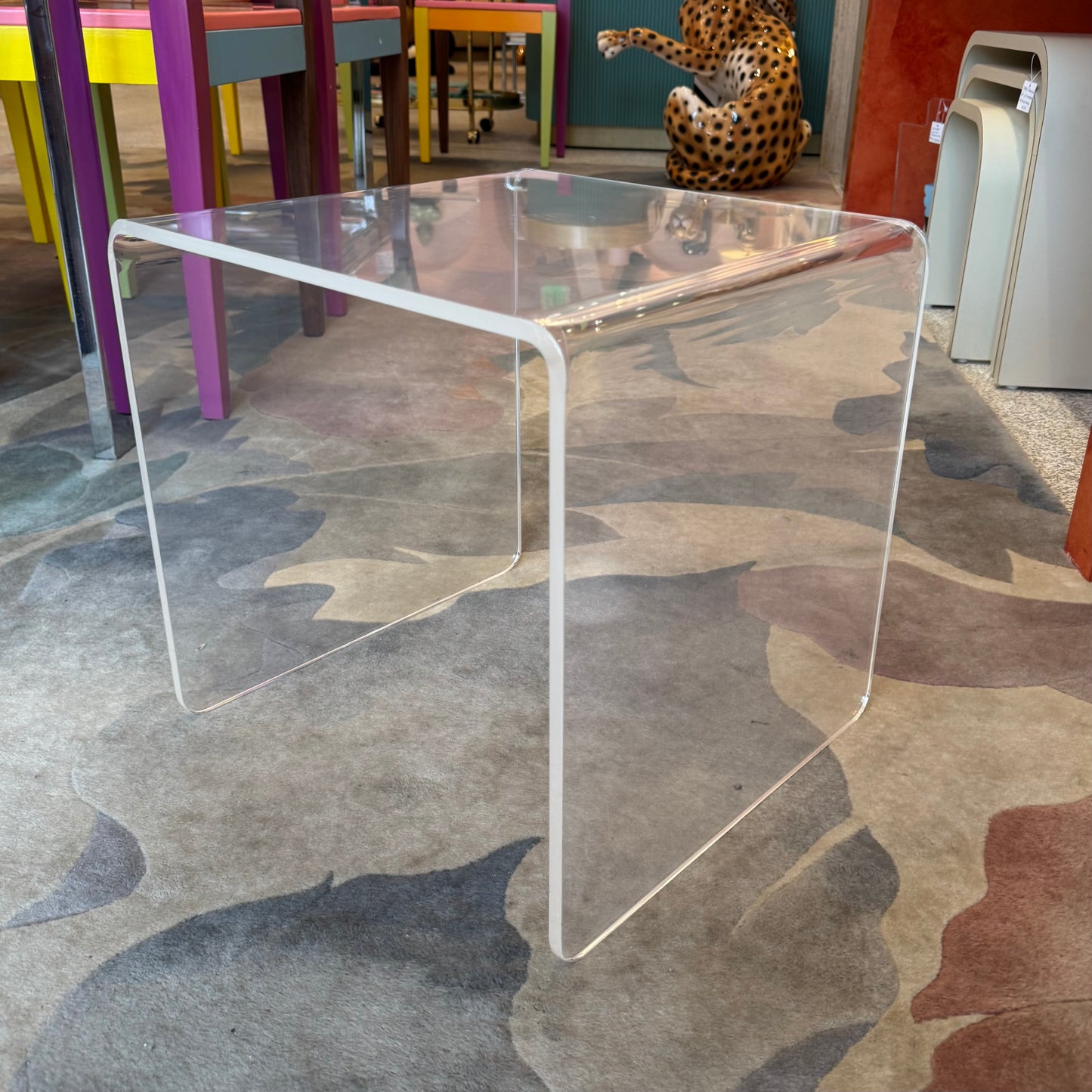 Vintage Lucite Waterfall Side Table