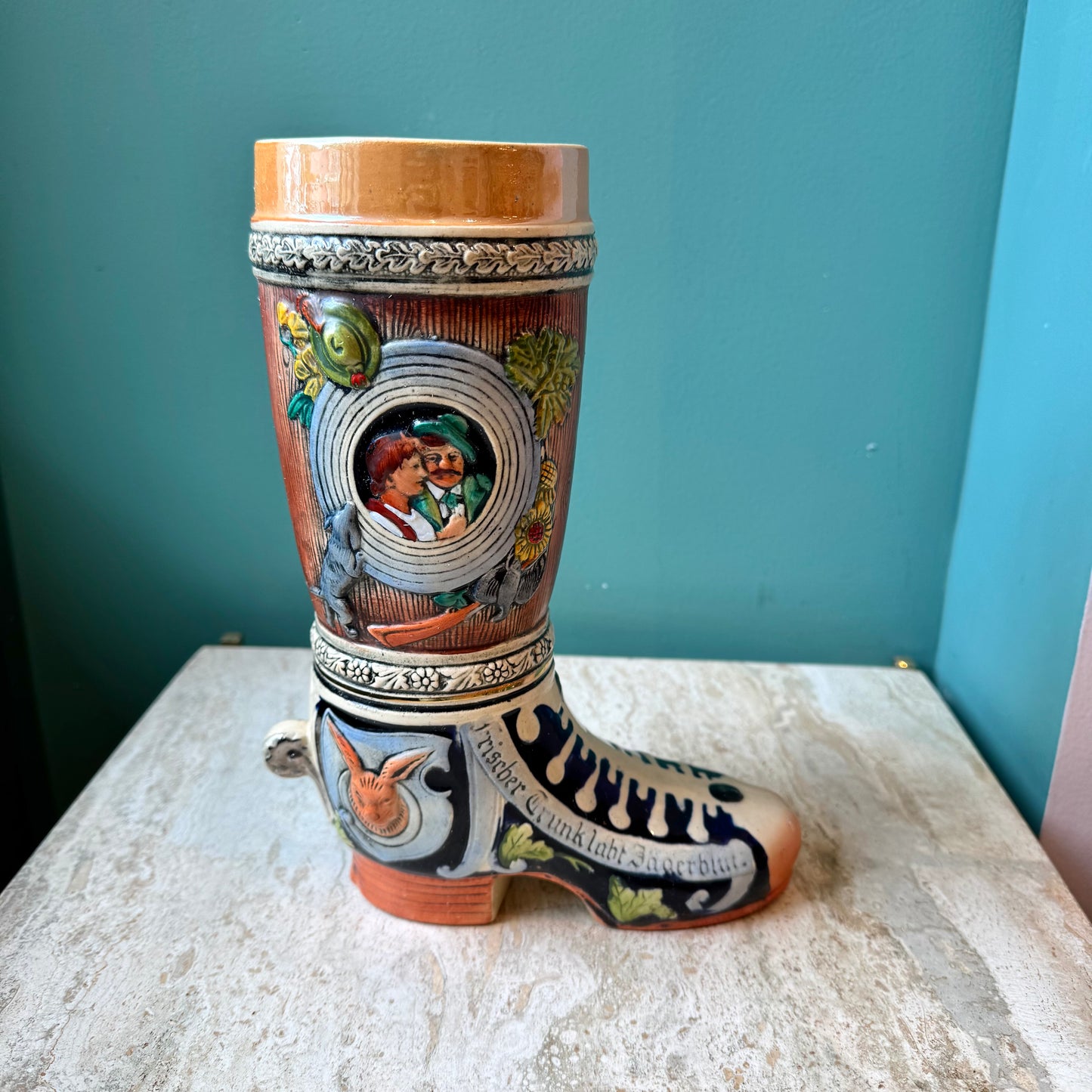 Vintage German Beer Boot Stein/Vase