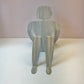 Vintage Postmodern Aluminum Man Magazine Rack by Fred Garbotz