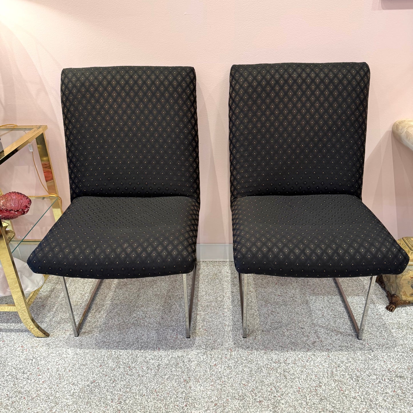 Pair of Vintage Dining Chairs by Milo Baughman for Thayer Coggin