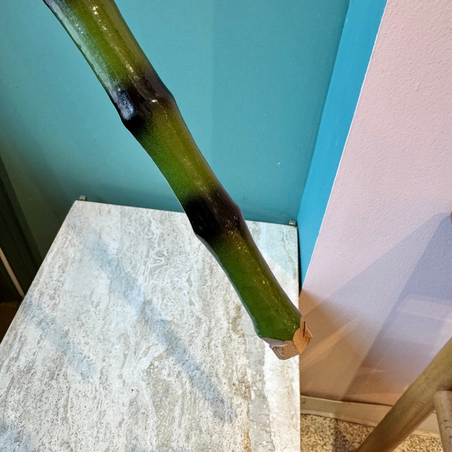 Vintage Hand Carved Mallard Duck Walking Stick Cane