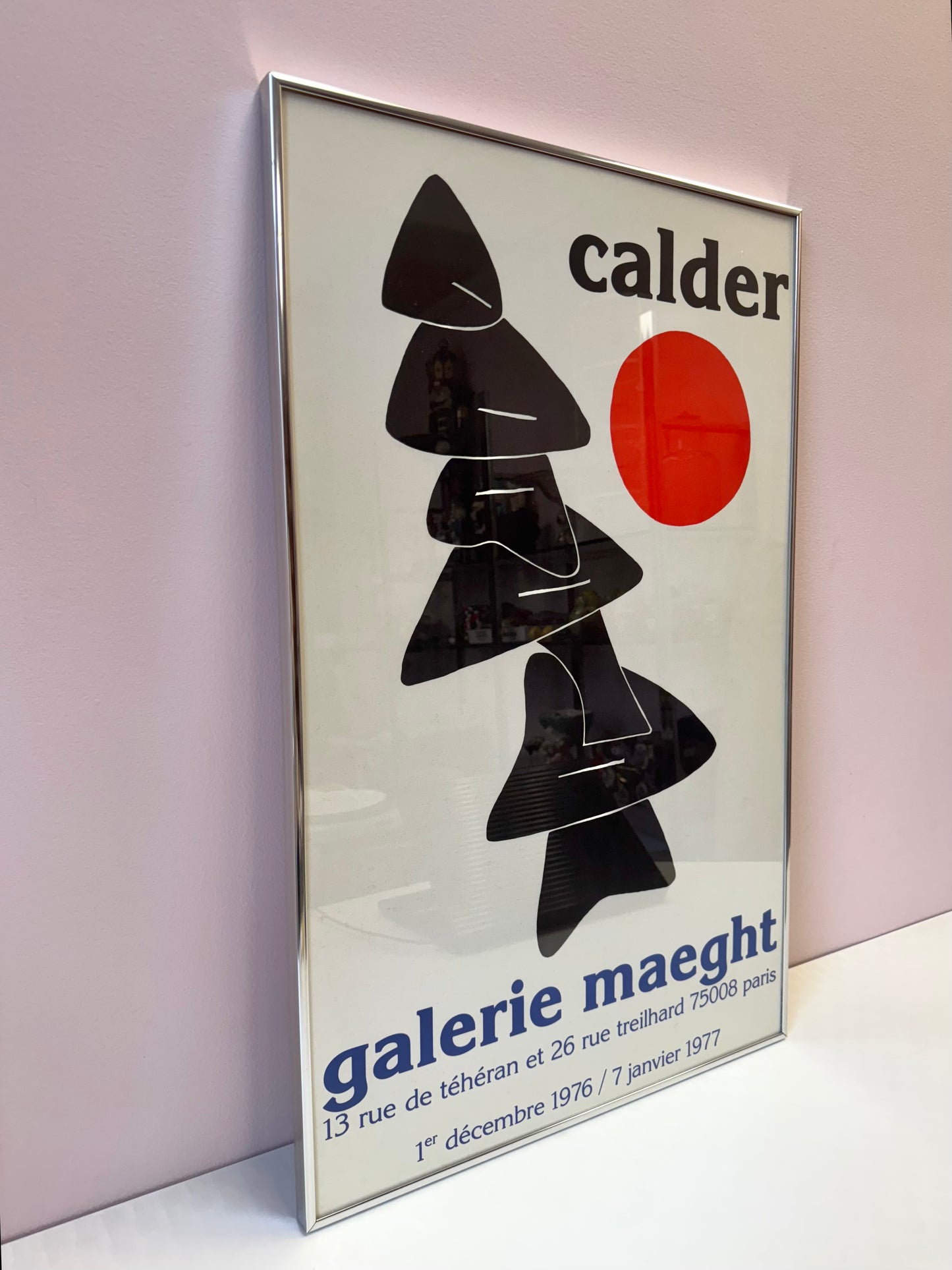 Vintage 1970's Framed Calder Exhibition Poster