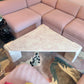 1980’s Triangular Postmodern Pink Marble Resin Coffee Table