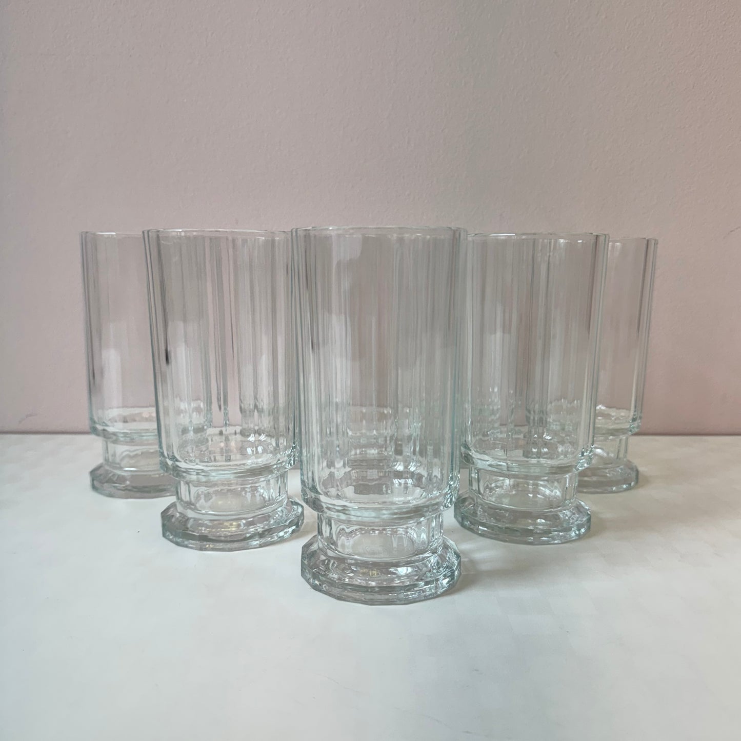Set of 8 Vintage Dansk Gustav Footed Highball Tumbler Glasses