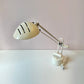 Vintage Postmodern White Cantilevered Arm Adjustable Desk Lamp
