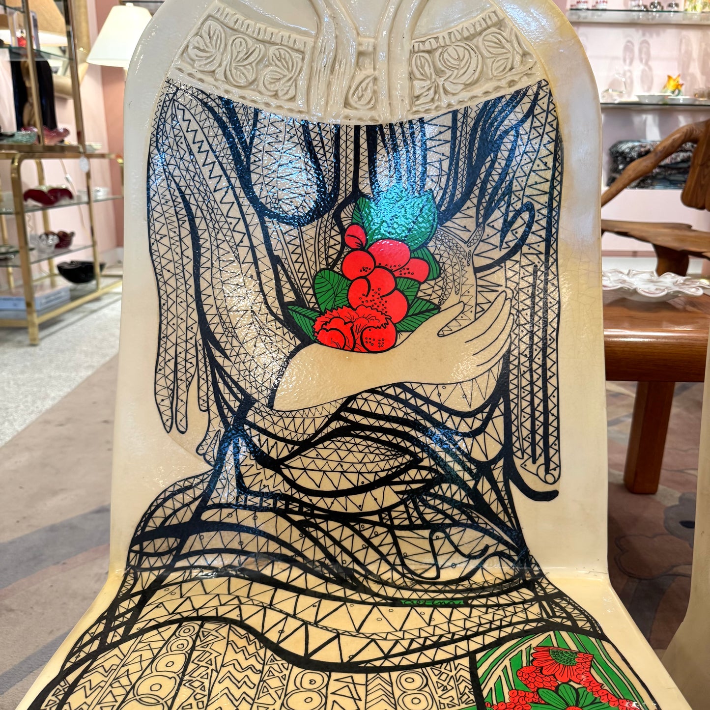 Vintage Pair of Man and Woman Fiberglass "Chairacters" by Altina Schinasi