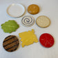 Vintage 1979 Ceramic Cheeseburger Coaster Set by Jo Anne Marquardt