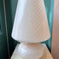 Extra Large Vintage Pale Blush Pink Murano Mushroom Lamp