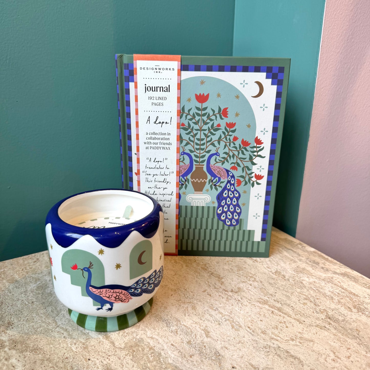 A Dopo Peacock Lined Journal