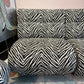 Vintage Zebra Modular Sectional Sofa/Slipper Chair Sold Per Piece