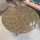 Vintage Abalone Shell Resin and Chrome Circular Dining Table