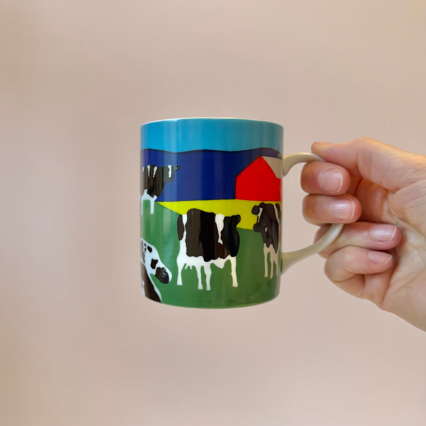 Vintage 1987 Woody Jackson Cow Mugs - set of 4