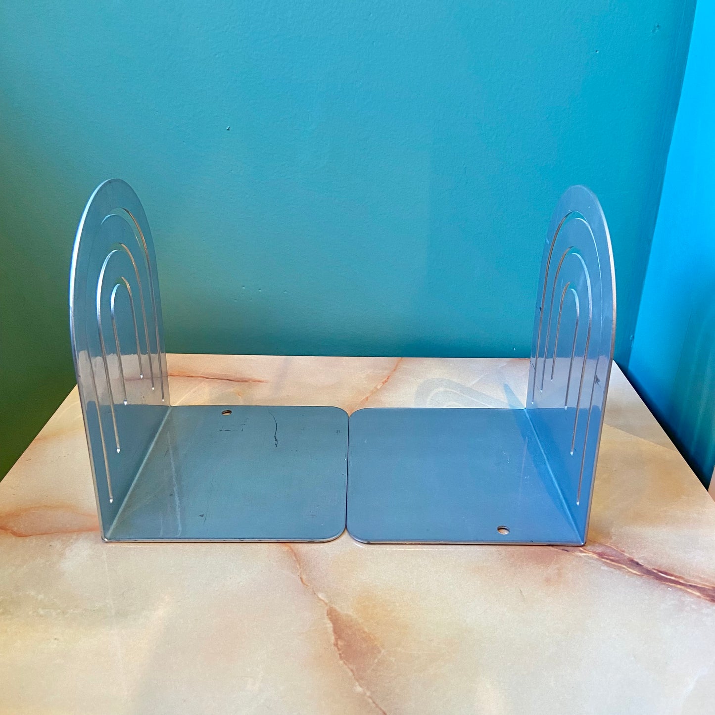 Vintage Spectrum Arch Metal Bookends