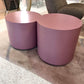 Vintage 1980’s Rolling Mauve Laminate Drum Side Table