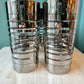 Set of 5 Mid Century Modern  Metallic Striped High Ball Glasses