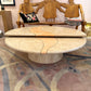 Vintage Tessellated Travertine Swivel Coffee Table by Casa Bique