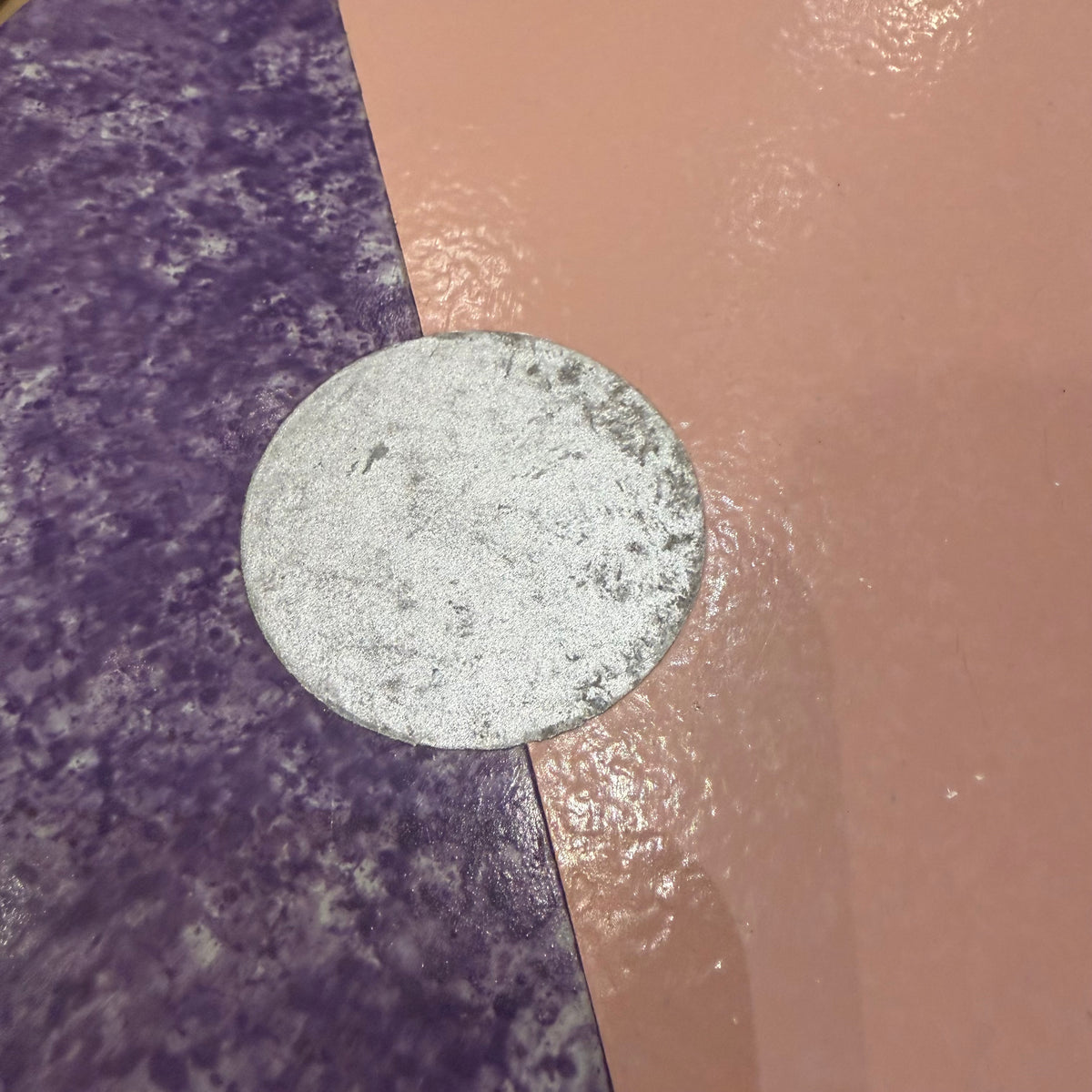 Vintage 1980's Postmodern Pink and Purple Side/Accent Table