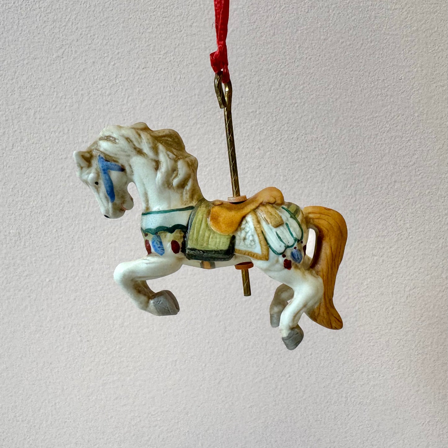 Vintage Carousel Horse Ornament in Box #10
