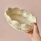Vintage Opalescent Ceramic Shell Planter Bowl