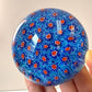 Vintage Blue and Red Millefiori Paperweight
