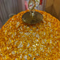 Vintage Orange Acrylic Spun Spaghetti Swag Light