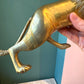 Vintage Brass Lion Statue