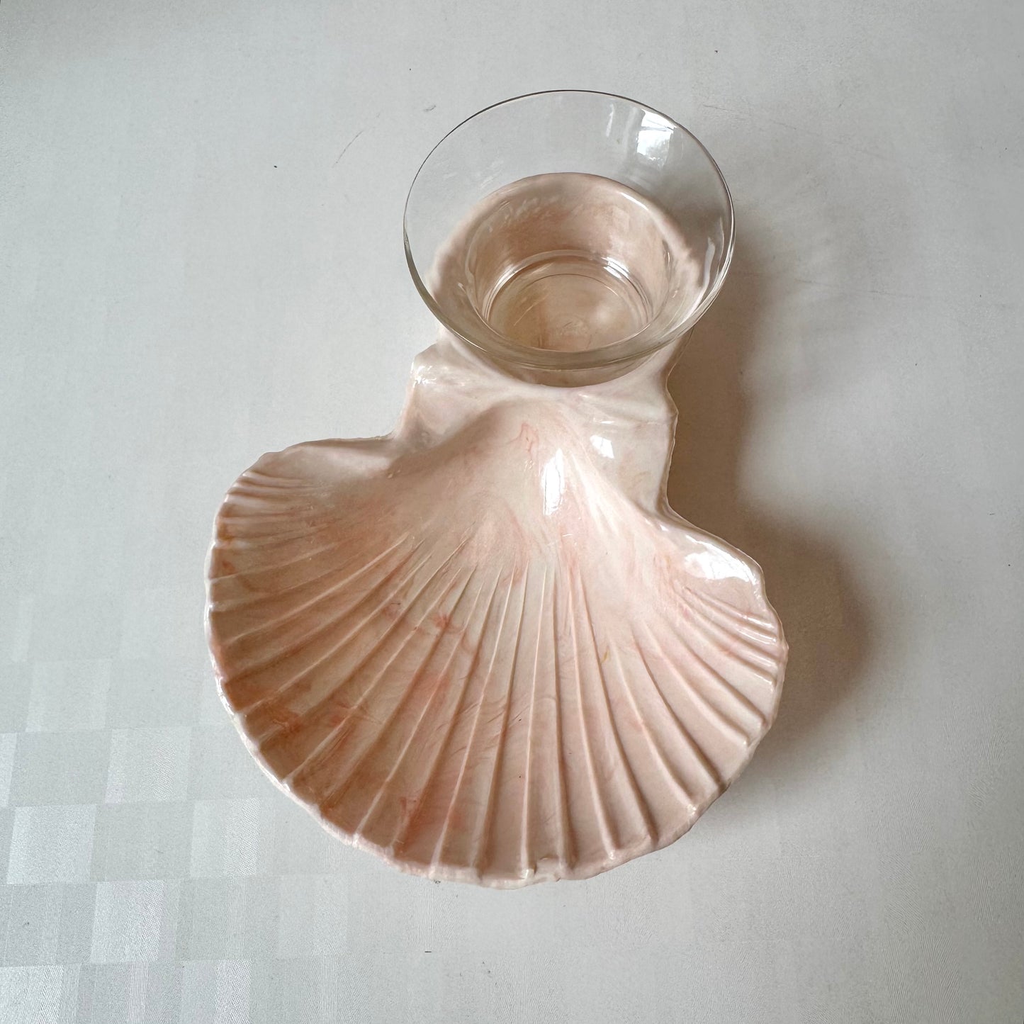 Vintage "Cocktails for Six" Seashell Shaped Serving Dishes by Karoff Originals