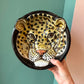 Vintage Italian Terracotta Leopard Head Bowl/Catchall